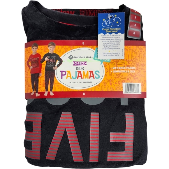 Boy's 3 Piece Gamer's Just 5 More Minutes & Game Over Pajama Set Size‎ 8 - Picture 1 of 6